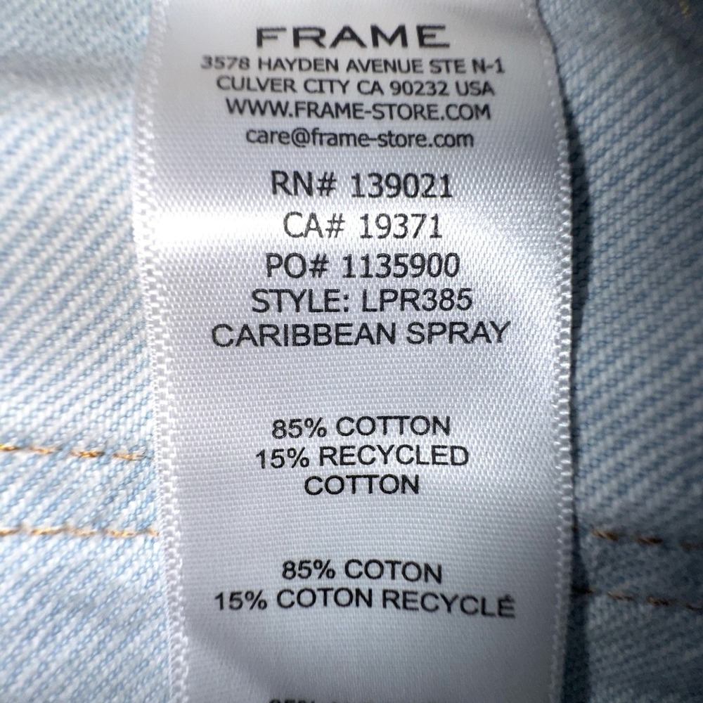 Frame Le Piper Jeans Caribbean Spray Straight Leg Women 34 NWT from Free People‎ - Picture 2 of 12